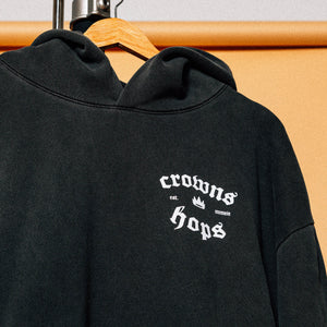Crowns & Hops Vintage Grey Hoodie