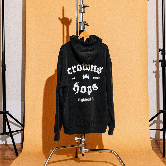 Crowns & Hops Vintage Grey Hoodie