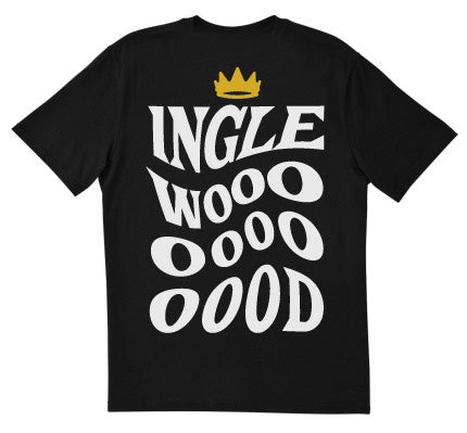 INGLEWOOOOOOOOOOD CROWNS - Black & Gold T-Shirt
